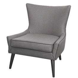 Zara Cement Fabric Accent Chair