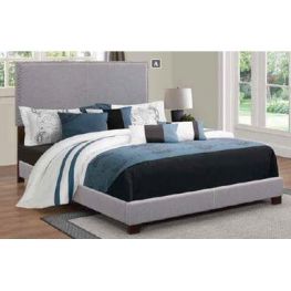 Basics Charcoal Twin Bed With Nailhead