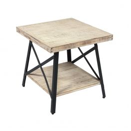 T100-1E End Table-White Wash
