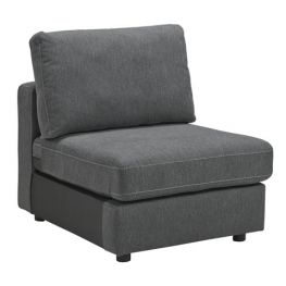Candela Charcoal Armless Chair