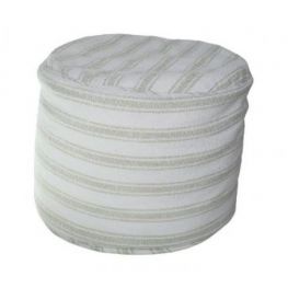 White and Grey Pouf