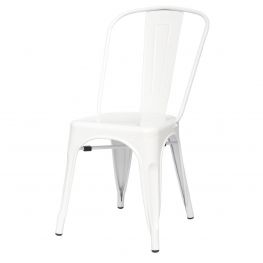 Metropolis Frosted White Dining Chairs