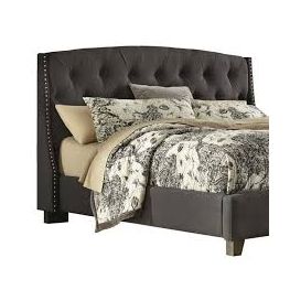 Kasidon Dark Gray Queen Upholstered Headboard