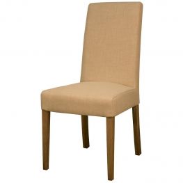 Hartford Linen Fabric Dining Chair with Natural Legs