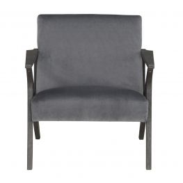 Coriana Grey Velvet Accent Chair