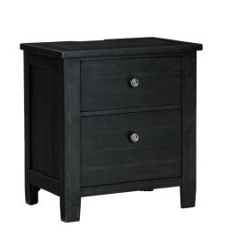 Noorbrook Black Two Drawer Night Stand