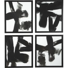 Doro Black/White Wall Art Set (4/Cn)