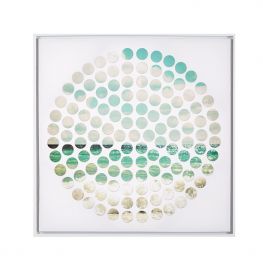 Aqua Ocean Tides Framed Canvas