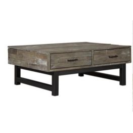 Mondoro Grayish Brown Lift Top Cocktail Table