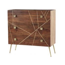 22814 Wd Mtl Inlay Dresser 36"W, 36"H