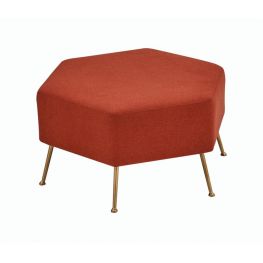 Huntsville Orange Ottoman