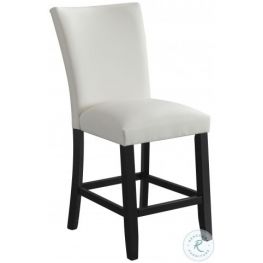 Vollardi White Upholstered Counter Stool