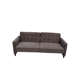 Grey Square Arm Futon
